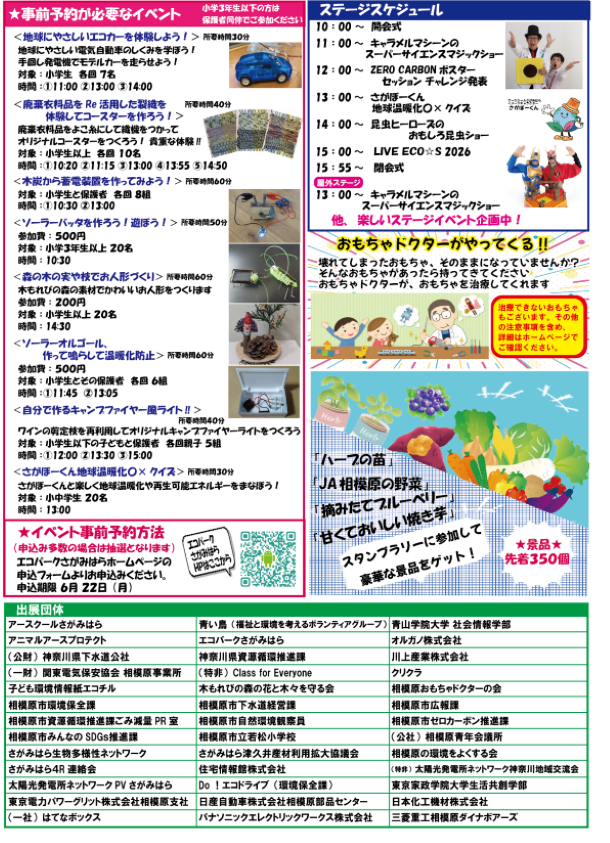 第22回「さがみはら環境まつり」　～エコパークさがみはら20周年～画像